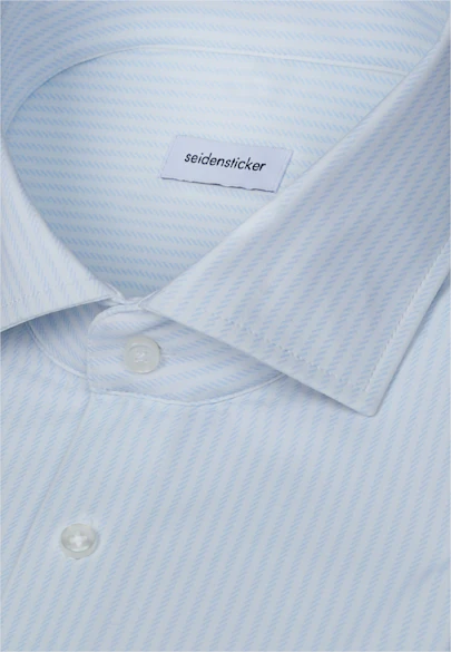 Slim Performance shirt Print in Hellblau |  Seidensticker Onlineshop