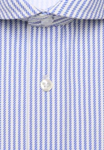 Slim Performance shirt Print in Mittelblau |  Seidensticker Onlineshop