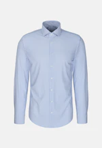 Slim Performance shirt Print in Mittelblau |  Seidensticker Onlineshop