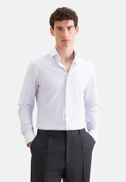Slim Chemise Performance Imprimé in Bleu Clair |  Seidensticker Onlineshop