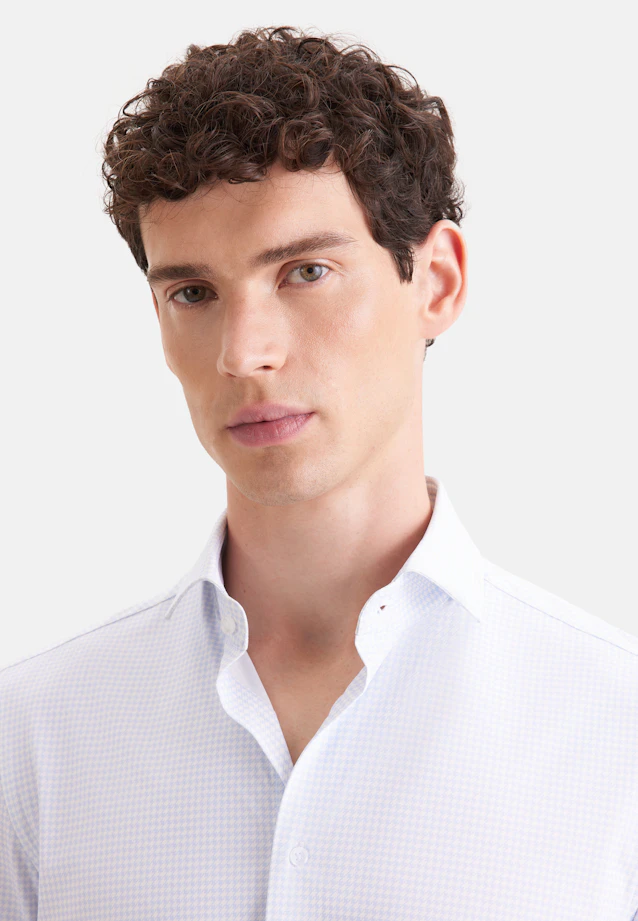 Slim Chemise Performance Imprimé in Bleu Clair |  Seidensticker Onlineshop