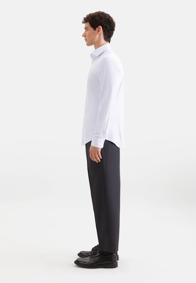 Slim Chemise Performance Imprimé in Bleu Clair |  Seidensticker Onlineshop