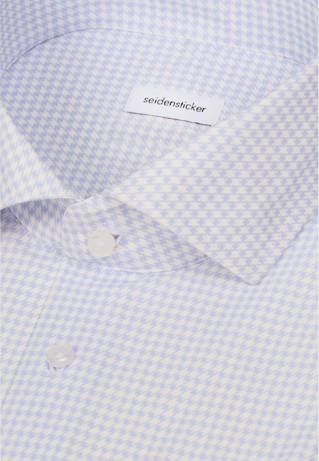 Slim Performance-Hemd Druck in Hellblau | Seidensticker Onlineshop