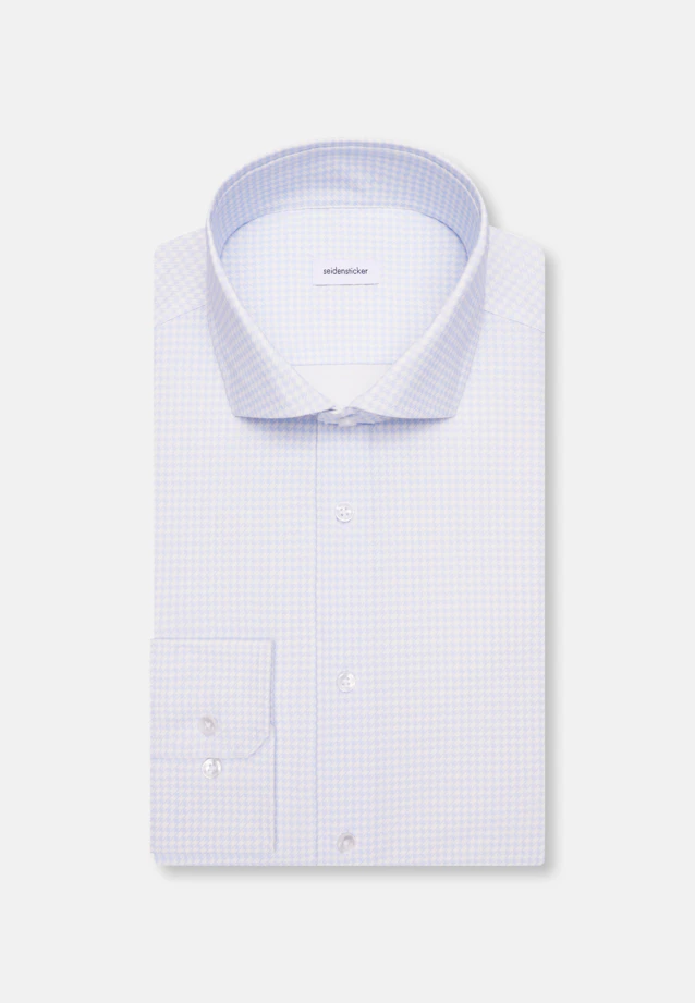 Slim Performance shirt Print in Hellblau |  Seidensticker Onlineshop