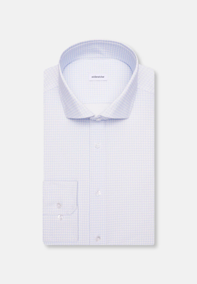 Slim Performance-Hemd Druck in Hellblau | Seidensticker Onlineshop