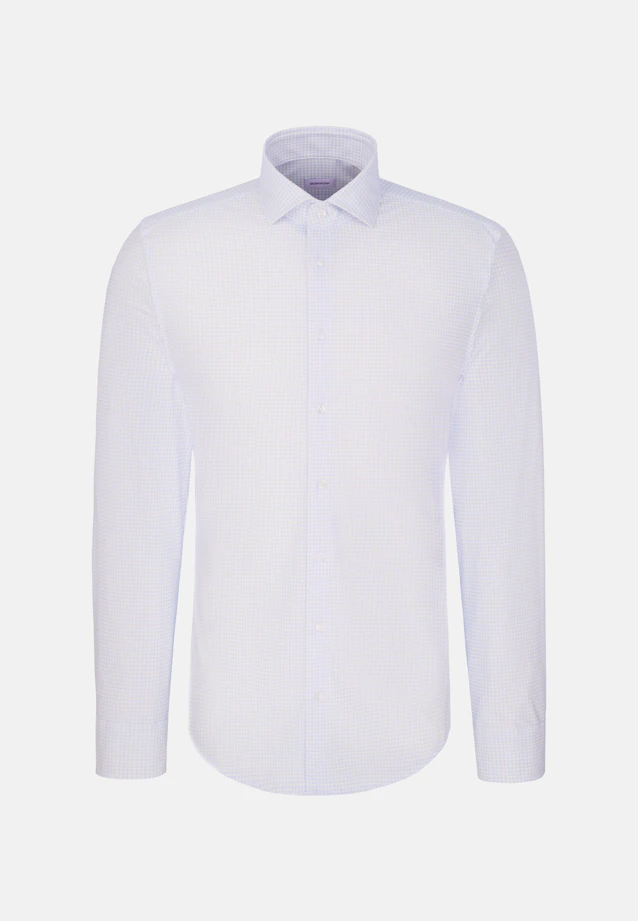 Slim Performance shirt Print in Hellblau |  Seidensticker Onlineshop