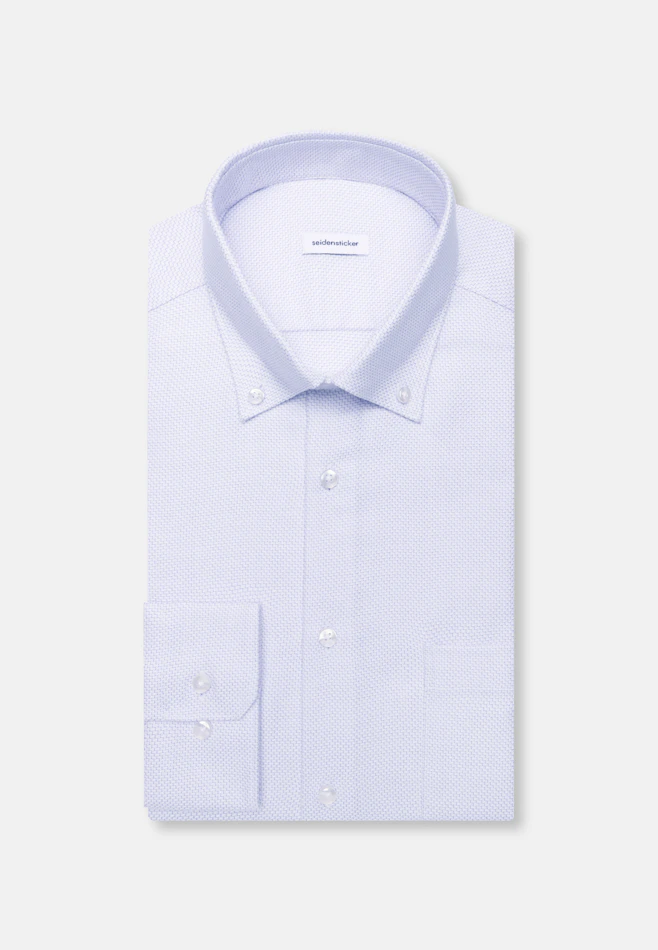 Regular Business shirt Structure in Mittelblau | Seidensticker online shop