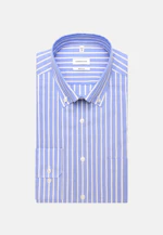 Regular Business shirt Stripes in Mittelblau |  Seidensticker Onlineshop