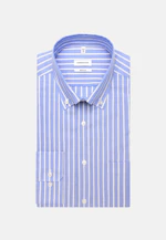 Regular Business shirt Stripes in Mittelblau |  Seidensticker Onlineshop