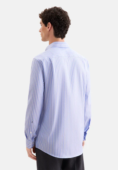 Regular Business shirt Stripes in Mittelblau |  Seidensticker Onlineshop