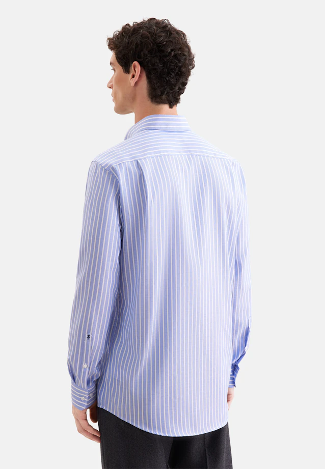 Regular Business shirt Stripes in Mittelblau |  Seidensticker Onlineshop