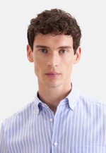 Regular Business shirt Stripes in Mittelblau |  Seidensticker Onlineshop