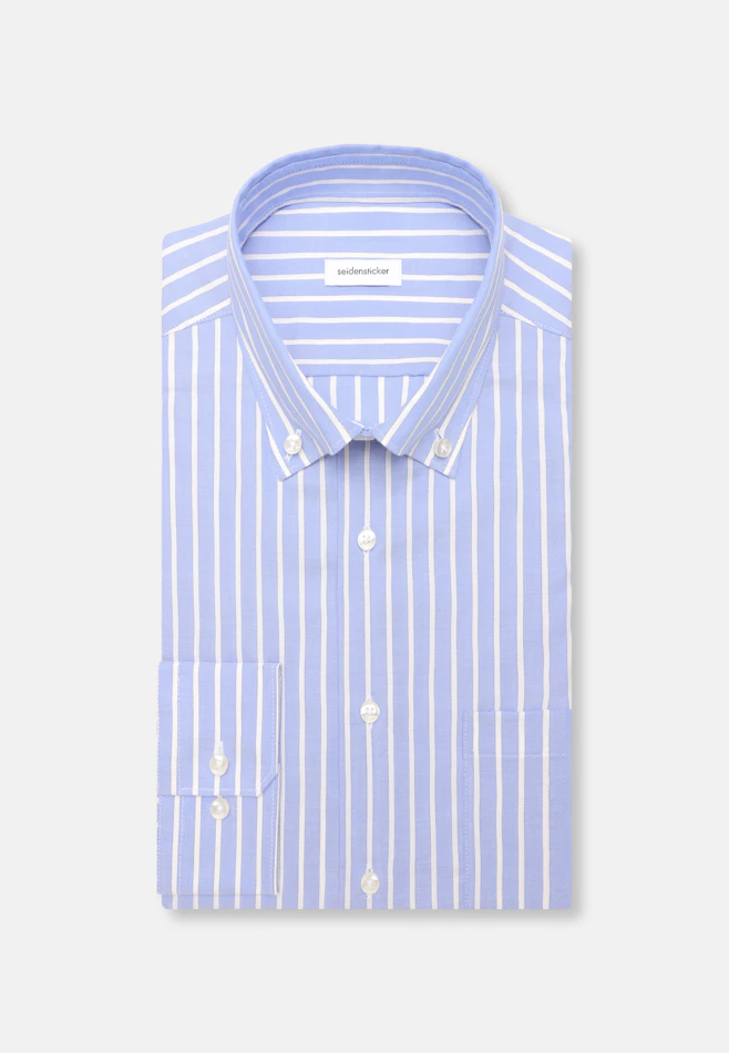 Regular Business shirt Stripes in Mittelblau | Seidensticker online shop