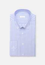 Regular Business Hemd Gestreift in Mittelblau |  Seidensticker Onlineshop