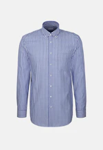 Regular Business shirt Stripes in Mittelblau |  Seidensticker Onlineshop