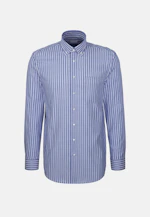 Regular Business shirt Stripes in Mittelblau |  Seidensticker Onlineshop
