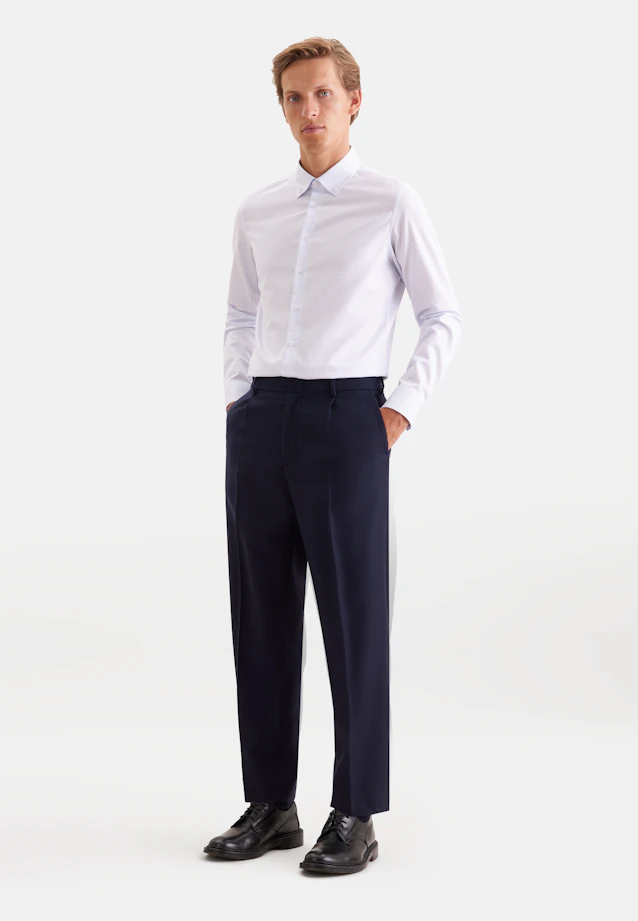 Slim Business shirt Check in Hellblau |  Seidensticker Onlineshop
