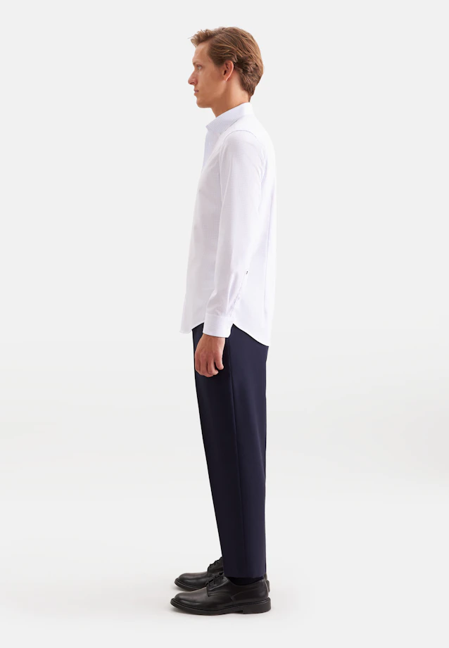 Slim Business shirt Check in Hellblau |  Seidensticker Onlineshop