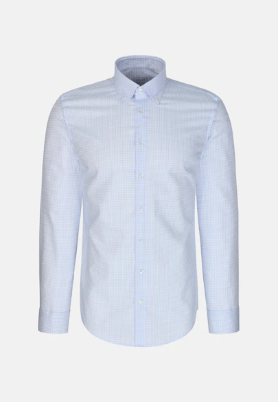 Slim Business shirt Check in Hellblau |  Seidensticker Onlineshop