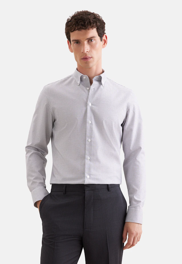 Slim Business Hemd Karo in Dunkelblau |  Seidensticker Onlineshop