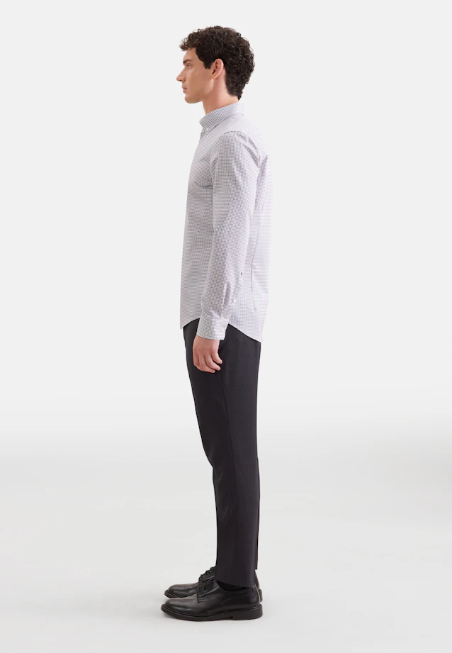 Slim Business Hemd Karo in Dunkelblau |  Seidensticker Onlineshop
