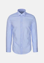 Slim Business shirt Print in Mittelblau |  Seidensticker Onlineshop