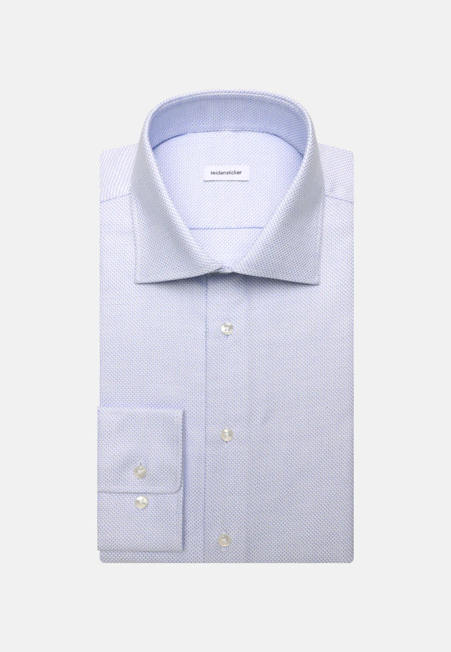 Slim Business Hemd Struktur in Mittelblau | Seidensticker Onlineshop
