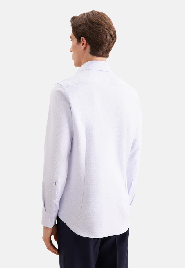 Slim Business Hemd Struktur in Mittelblau |  Seidensticker Onlineshop