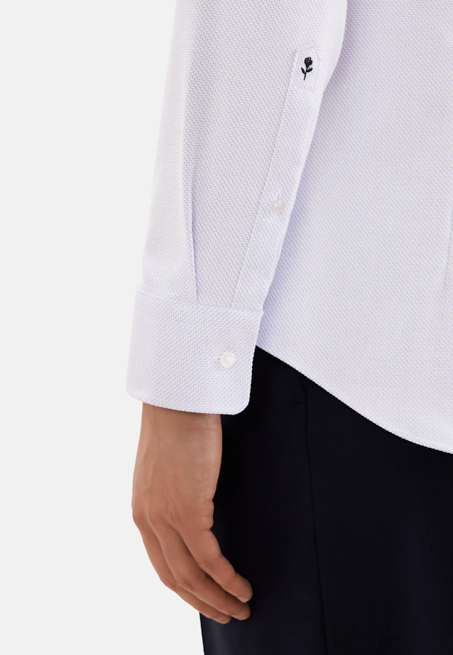 Slim Business Hemd Struktur in Mittelblau |  Seidensticker Onlineshop