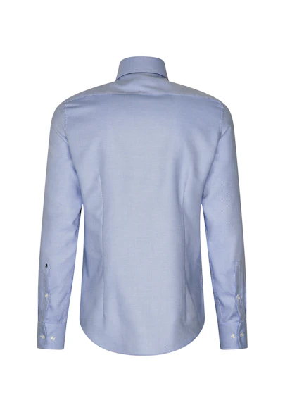 Slim Business shirt Structure in Mittelblau |  Seidensticker Onlineshop