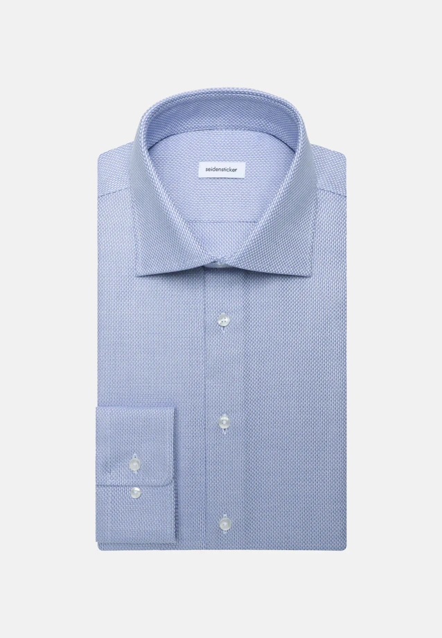 Slim Business shirt Structure in Mittelblau |  Seidensticker Onlineshop