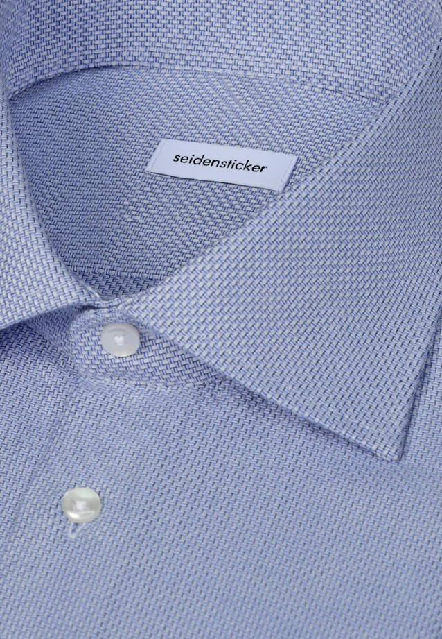 Slim Business shirt Structure in Mittelblau |  Seidensticker Onlineshop