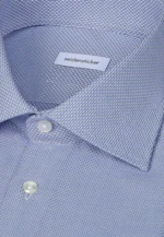 Slim Business Hemd Struktur in Mittelblau |  Seidensticker Onlineshop
