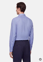 Slim Business Hemd Struktur in Mittelblau |  Seidensticker Onlineshop