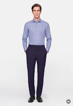 Slim Business Hemd Struktur in Mittelblau |  Seidensticker Onlineshop