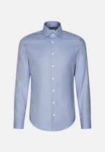 Slim Business shirt Structure in Mittelblau |  Seidensticker Onlineshop