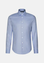 Slim Business Hemd Struktur in Mittelblau |  Seidensticker Onlineshop