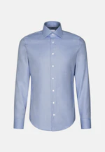 Slim Business Hemd Struktur in Mittelblau |  Seidensticker Onlineshop