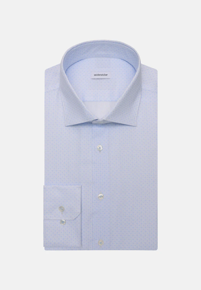 Shaped Business Hemd Druck in Hellblau | Seidensticker Onlineshop