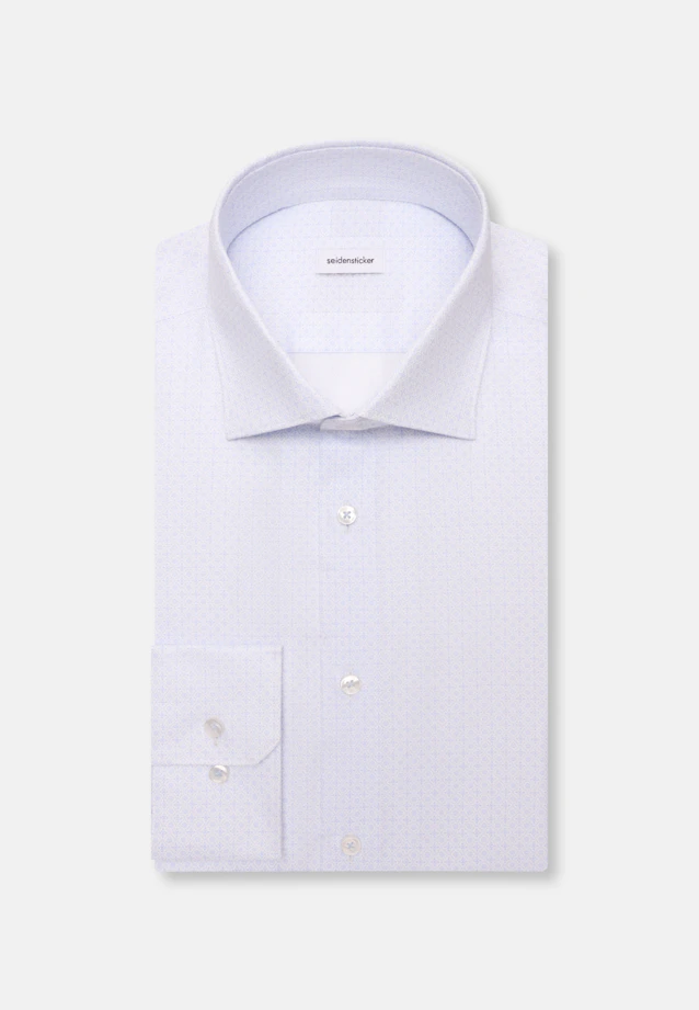 Shaped Business Hemd Druck in Hellblau |  Seidensticker Onlineshop