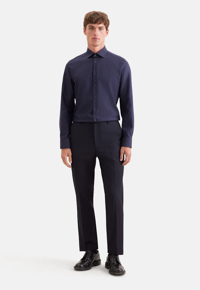 Shaped Business shirt Structure in Dunkelblau |  Seidensticker Onlineshop