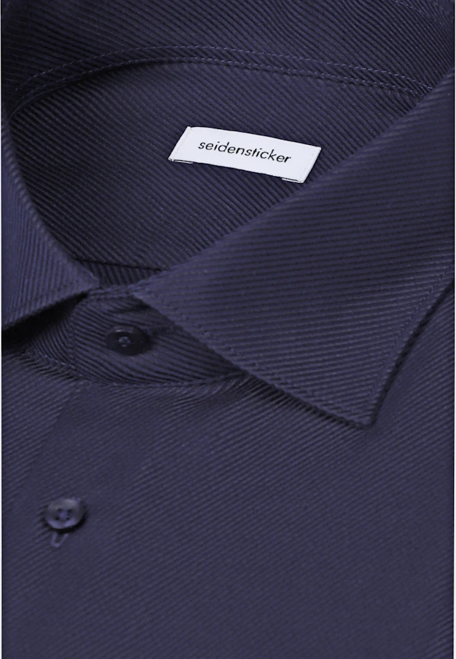 Shaped Business shirt Structure in Dunkelblau | Seidensticker online shop