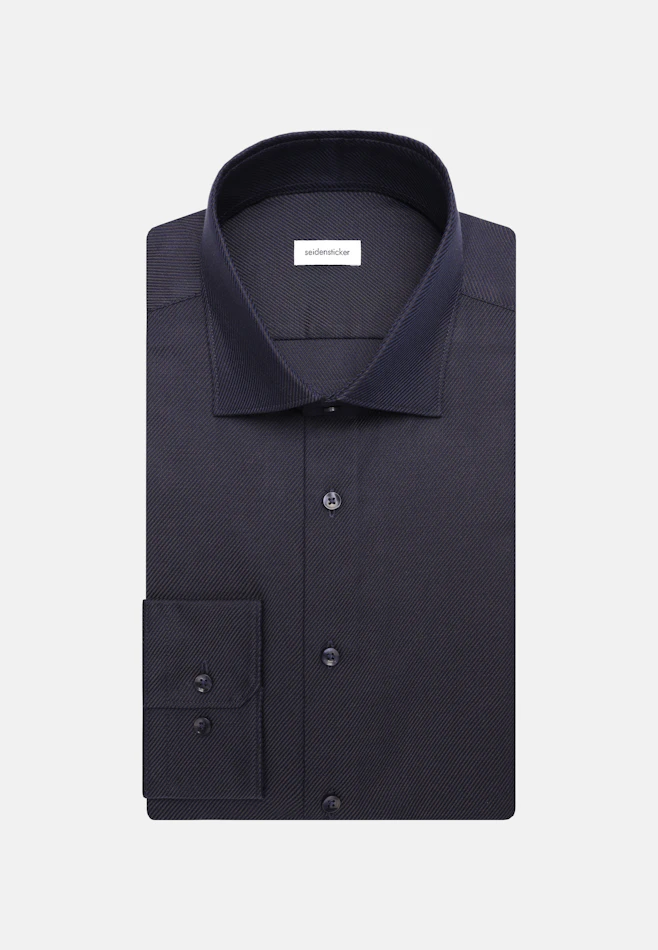 Shaped Chemise d'affaires Structure dans Bleu Foncé | Boutique en ligne Seidensticker