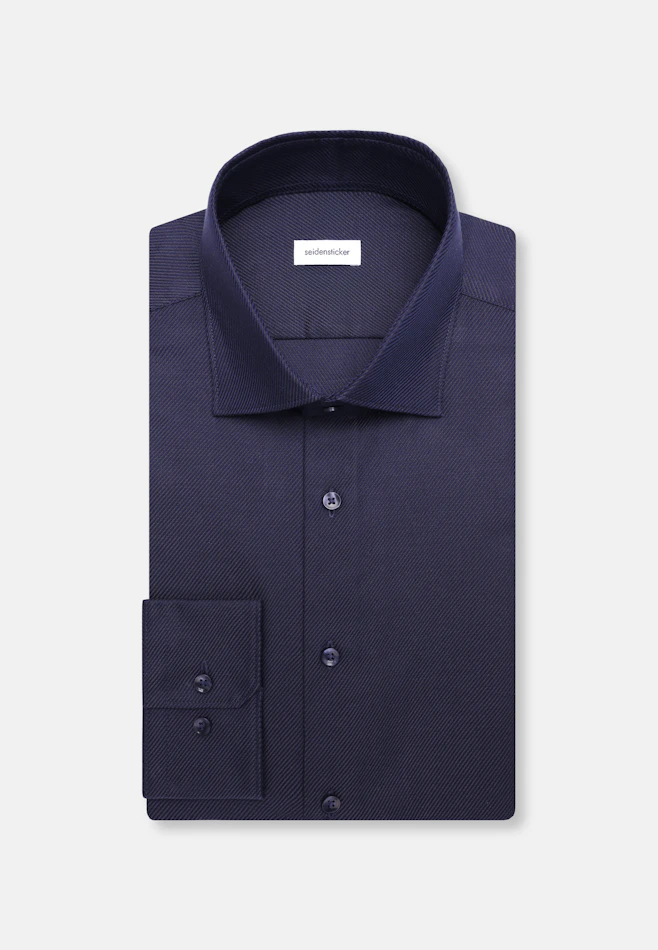 Shaped Chemise d'affaires Structure dans Bleu Foncé | Boutique en ligne Seidensticker