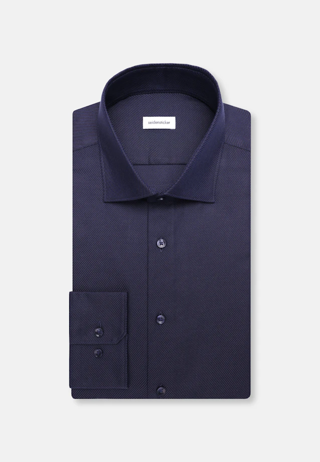 Shaped Business shirt Structure in Dunkelblau |  Seidensticker Onlineshop