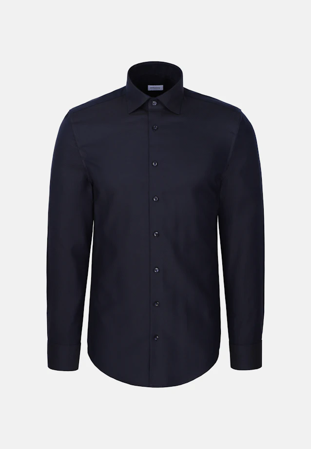Shaped Chemise d'affaires Structure in Bleu Foncé |  Seidensticker Onlineshop