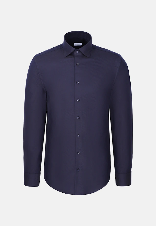 Shaped Business shirt Structure in Dunkelblau |  Seidensticker Onlineshop