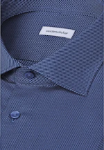 Shaped Business Hemd Struktur in Mittelblau |  Seidensticker Onlineshop