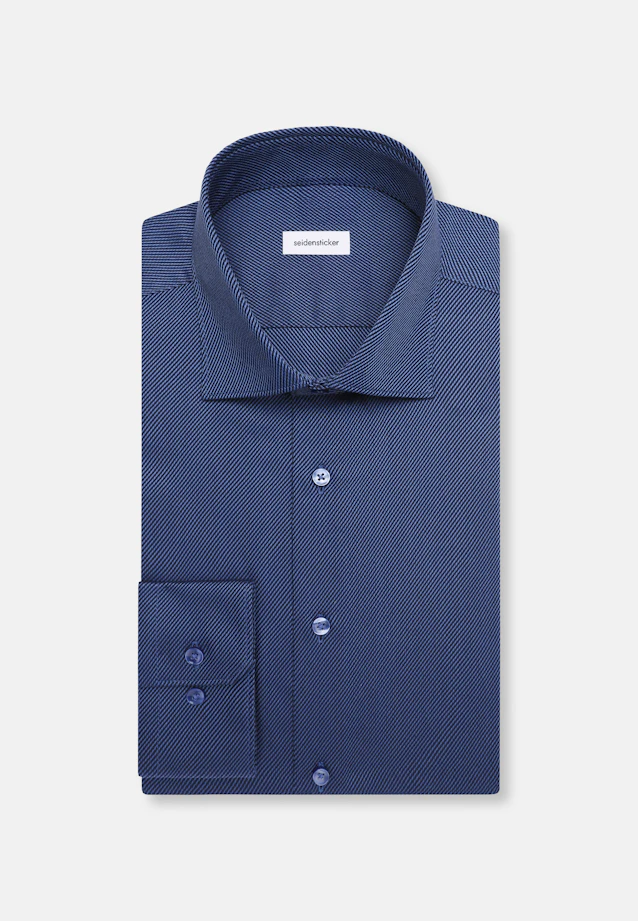 Shaped Chemise d'affaires Structure in Bleu Moyen |  Seidensticker Onlineshop