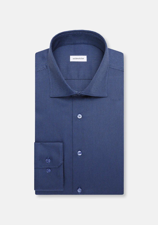 Shaped Business shirt Structure in Mittelblau | Seidensticker online shop